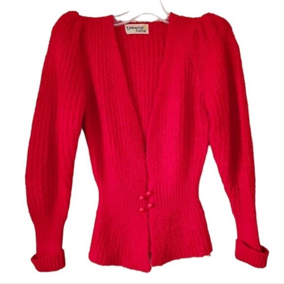 Vintage Littlewood Green Red Sweater Size Small - Picture 1 of 5